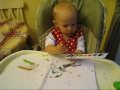 Evie's first time painting
