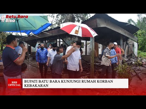 BUPATI BATU BARA KUNJUNGI RUMAH KORBAN KEBAKARAN