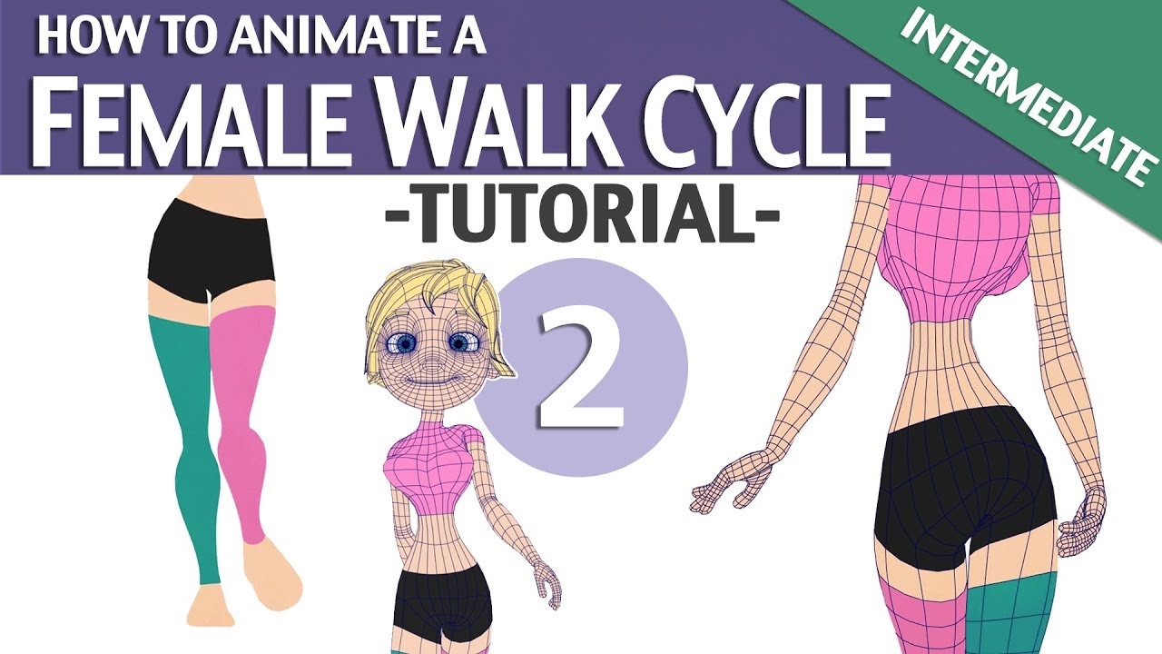 3d 

female walk cycle animation using maya i want be animator
