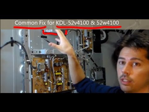 reset Sony Bravia - Easy Common Fix for Sony TVs Bravia KDL- distorted lines in picture screen clicks on & off then red LED blink / flash 12 or 14 times for KDL-52v4100, KDL-52w...