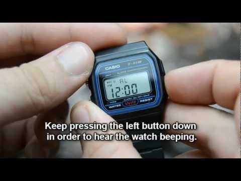how to adjust casio f-91w