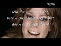 LaFee *Heul Doch* Karaoke with Lyrics.