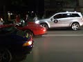passage from viale cavour in ferrara. mika hakkinen was driving the new mercedes benz slr stirling moss seen in the begining of the video. following some vintage ferrari, porsche and mercedes can be seen.