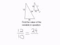 videos de Find a Missing Side of a Triangle that is Similar to Another Triangle