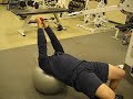 Rotational hold on physioball