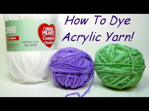 how to dye acrylic yarn with tea