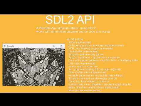 Playdate SDL2 Api Showcase Video