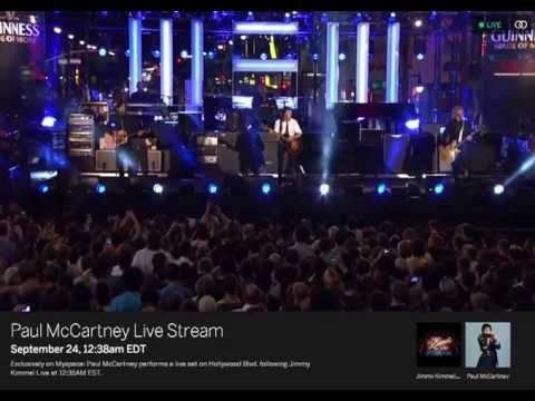 paul mccartney - Jimmy Kimmel Live - Paul McCartney Live Stream from Hollywood Blvd Sept 24, 2013 The 15 song set list: Magical Mystery Tour / Save Us (NEW song) / Junior's F...