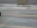 Bobby Bunny hoping over Curb