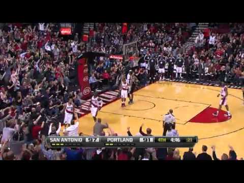 Nicolas Batum’s circus shot against Spurs