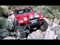 Rock crawler red Jeep Wrangler Woodcutter's Pass Jan 21, 2012