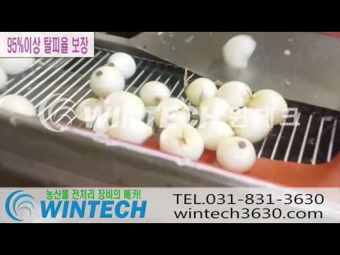 Onion peeling machine