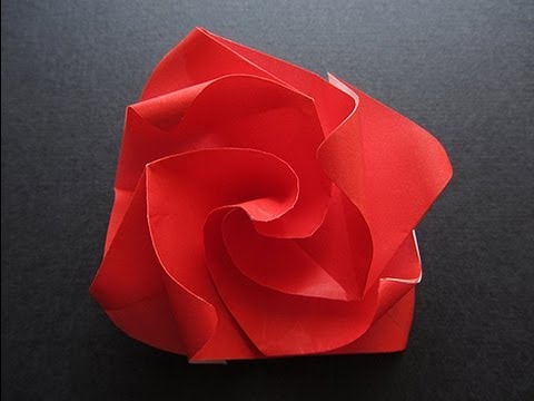 how to easy origami rose