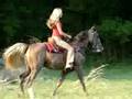 Barefoot head-shaking all-natural Tenn Walker Mare
