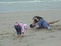 roulade dans le sable
