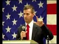 republican presidential candidate daniel gilbert speaking at the linn county, iowa straw poll for linn county delegates