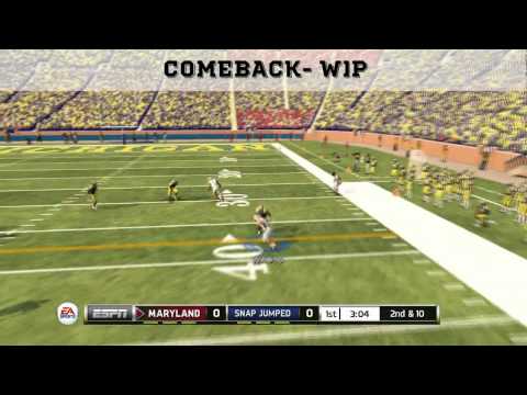 NEW NCAA Football 13 Gameplay Clips feat. Maryland & Michigan