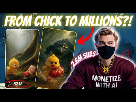 This Yellow Chick Got 26M Subscribers! How You Can Do It Too 💥 [AI Tutorial]