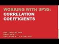 Correlation Coefficients in SPSS/PASW
