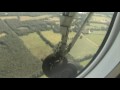www.aviafilms.com - more airline videos. Dash 8 flight from Leeds Bradford to London Gatwick. Seen from the passengers perspective with a view on the left landing gear. Dash 8-Q400 video highlights Retracting and extending landing gear, tyre smoke on touchdown, Gatwick Airport view on approach. Enjoy this Dash 8 Q 400 flight.