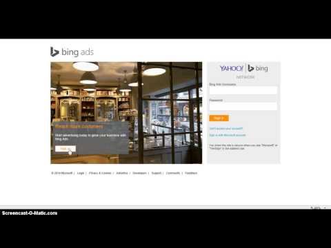 how to login to bing