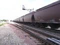 bnsf 4105 west with csx gevo in consist