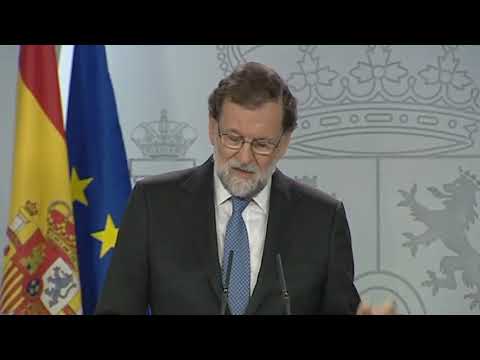 Mariano Rajoy explica las primeras medidas que se aplican del 155
