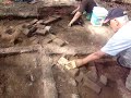 Fireplace base of worker house at Brierfield.