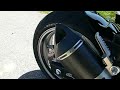 Kawasaki Z750 2007 avec pot G&G Inox Noir et sa chicane