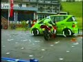 Demonstracja wypadku na motorze.