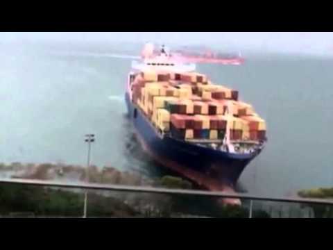 ship runs aground - A German registered container ship ran aground in Hong Kong on Sunday. The Hong Kong Marine Department said the ship ran aground after its main engine broke ...