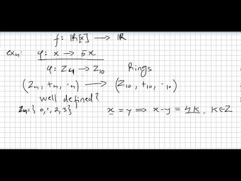 how to prove ring homomorphism