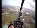 Robinson R22 Flying Over Newcastle upon Tyne UK