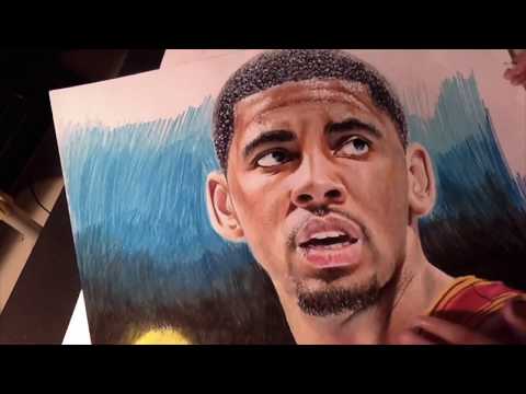 how to draw kyrie irving