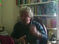 Beppe Grillo in collegamento da Genova con Fiera del Libro