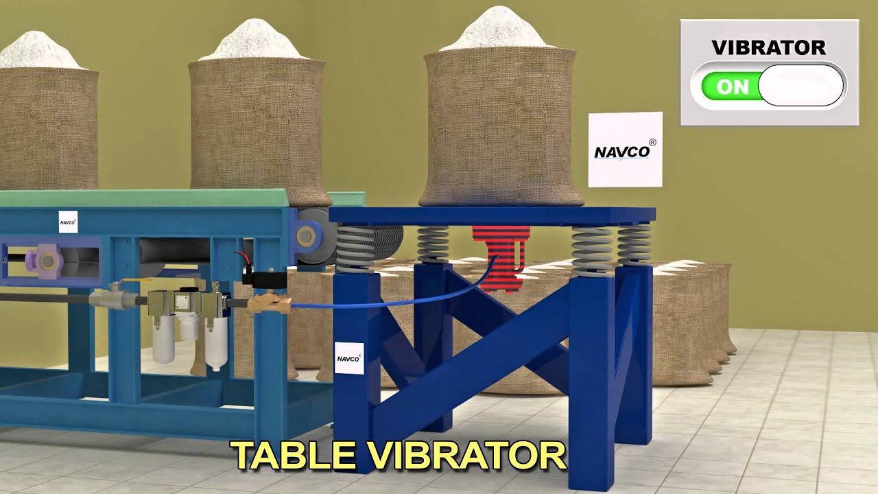 navco table vibrator for densification, unloading and shake outs.