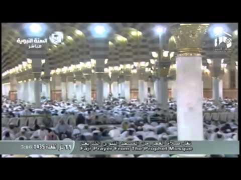 صلاة الفجر-المسجد النبوي 1435.11.11هـ