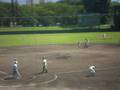 寒河江高校　秋の大会二次予選　vs山形南高校　１回裏寒河江高校　守備