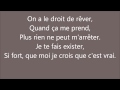 Tal   Le droit de rêver   Paroles