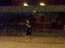 Bosnian Tennis Sensation Sherifov Hassanovic practicing