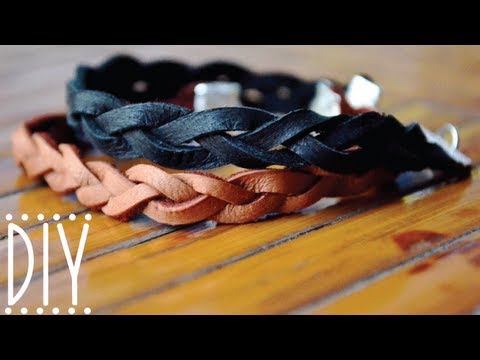how to fasten leather bracelet