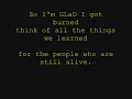 V�deo Still alive w/ lyrics