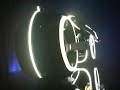 FIRST POSTED VIDEO! At Flynn's Arcade at the viral event for TRON: LEGACY at Comic-Con 2009, a secret door opened up and led down a hallway to reveal a full-size model of the spectacular new lightcycle designed by Daniel Simon -- www.danielsimon.com -- accompanied by new music from Daft Punk. Shot with an iPhone 3GS and uploaded immediately during the event. Check out the rest of Flynn's Arcade at my playlist for the event tinurl.com -- want to download a slightly higher-res video? Check out ...