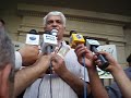 Revolutionary Socialist activist Kamal Khalil during a protest at the Lawyers' Syndicate, against trial of civilian dissidents in Mubarak's military courts.