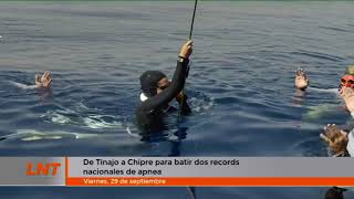 Rumbo a Chipre desde Tinajo para batir dos récords de España de apnea