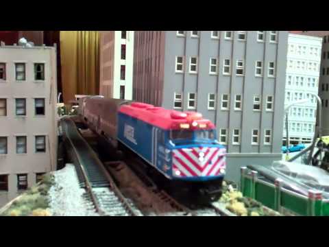 ho scale - Set to HD for best viewing quality. I took my HO scale metra equipment to my freinds HO scale layout. He has a very big modular layout set up in his basement...