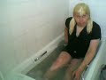 crossdressed vid)playsuit in bath