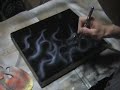 Realistic Flames Layout  - Airbrushing