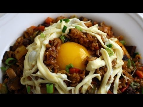 Fried - The full recipe is on my website: http://www.maangchi.com/recipe/bokkeumbap Bokkeumbap, or Korean-style fried rice, is a simple dish that almost everyone lov...