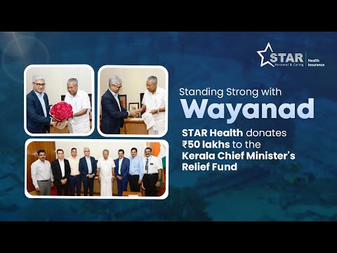 Star Health Insurance Donates Rs. 50 Lacs to Kerala CM Relief Fund